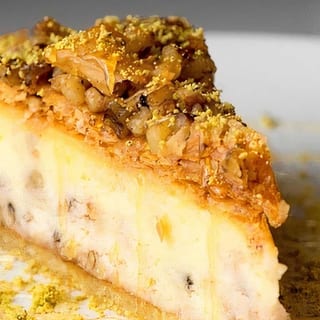 Baklava Cheesecake Slice